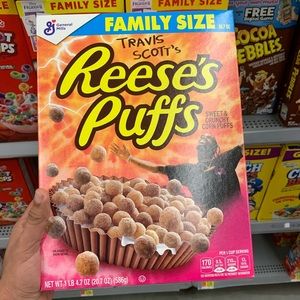 NEW 2019 TRAVIS SCOTT X REESE’S PUFFS CEREAL BOX